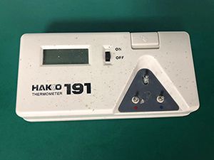 Soldering iron temperature tester
